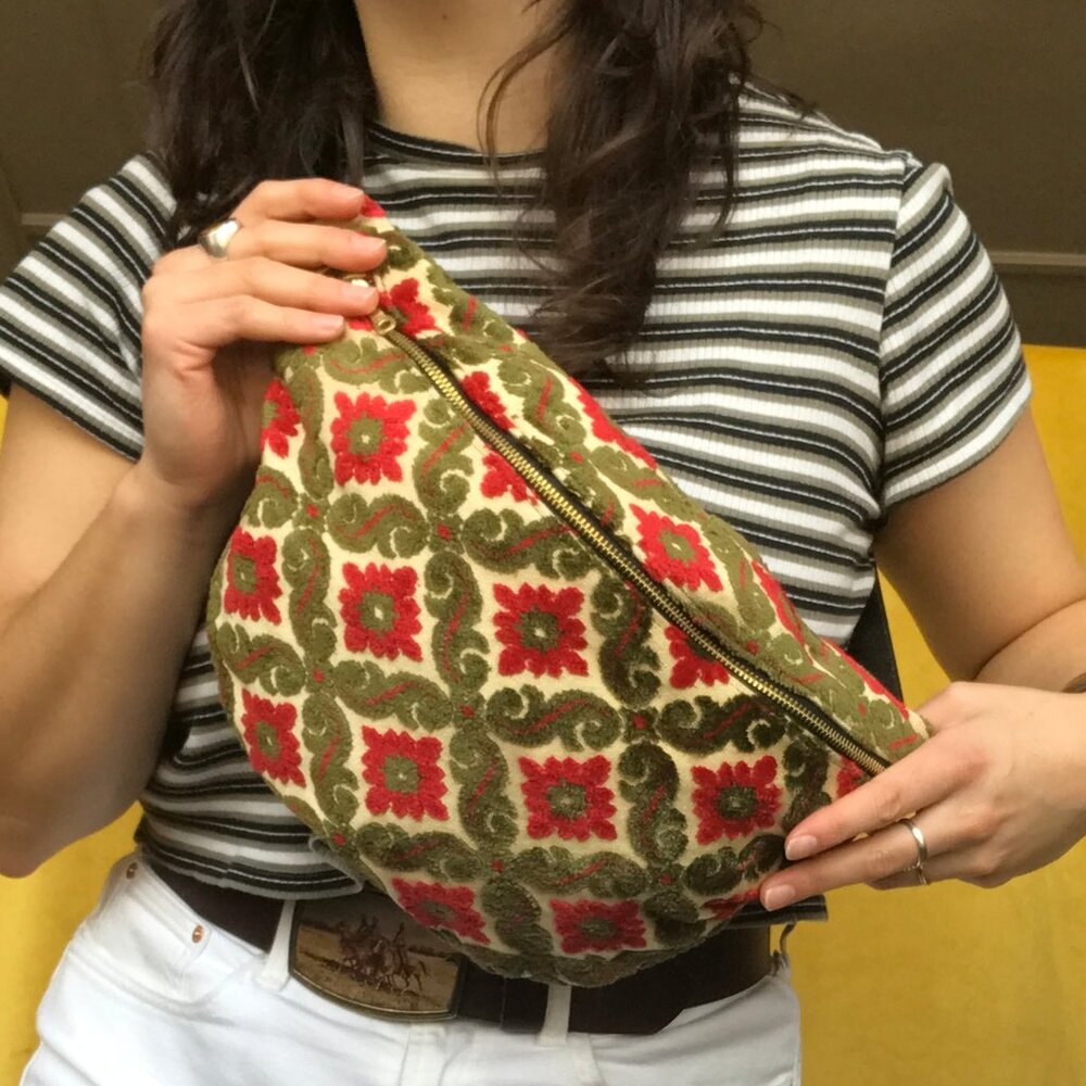 Handmade tapestry fanny pack/belt bag